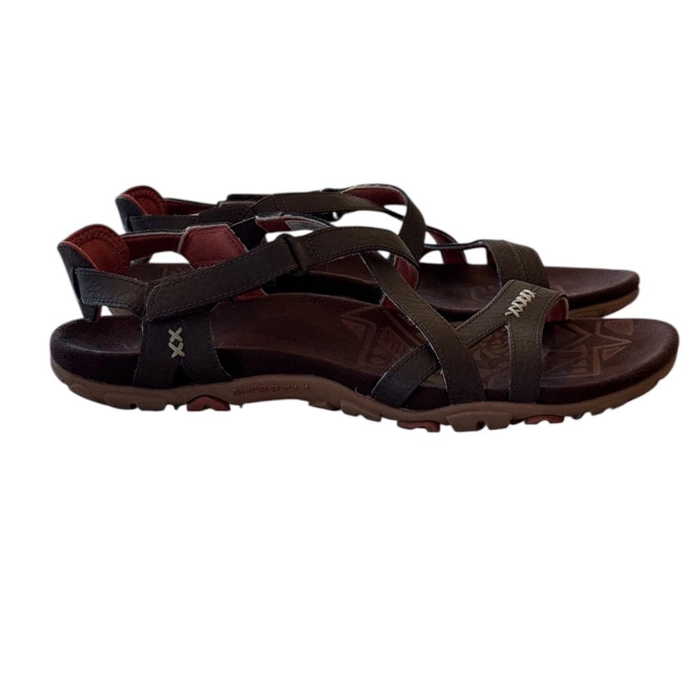 Merrell Sandapur Rose convertible strappy leather sandals women’s size 9 - Picture 2 of 9